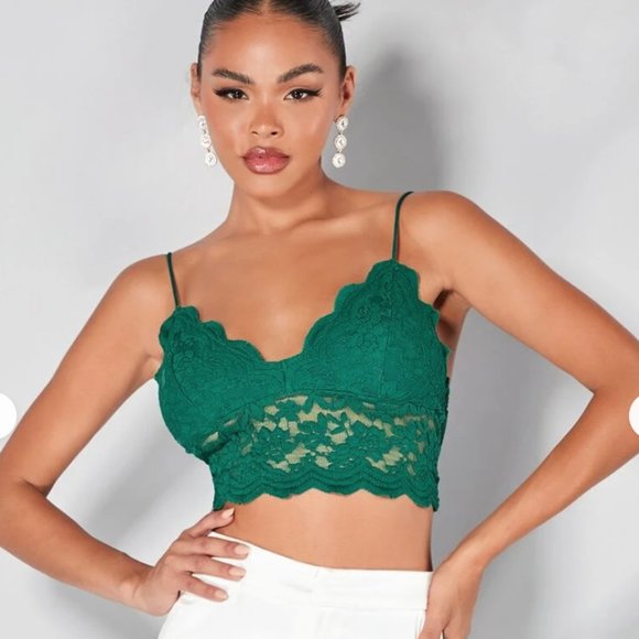 SHEIN BAE Lace Crop Cami Top - Picture 1 of 3